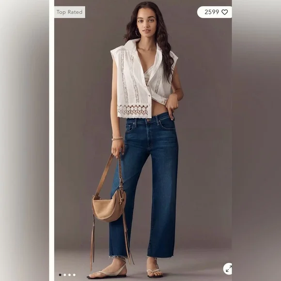 MOTHER The Rambler Leg Ankle wash Jeans Size 28 - Picture 13 of 16